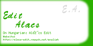 edit alacs business card